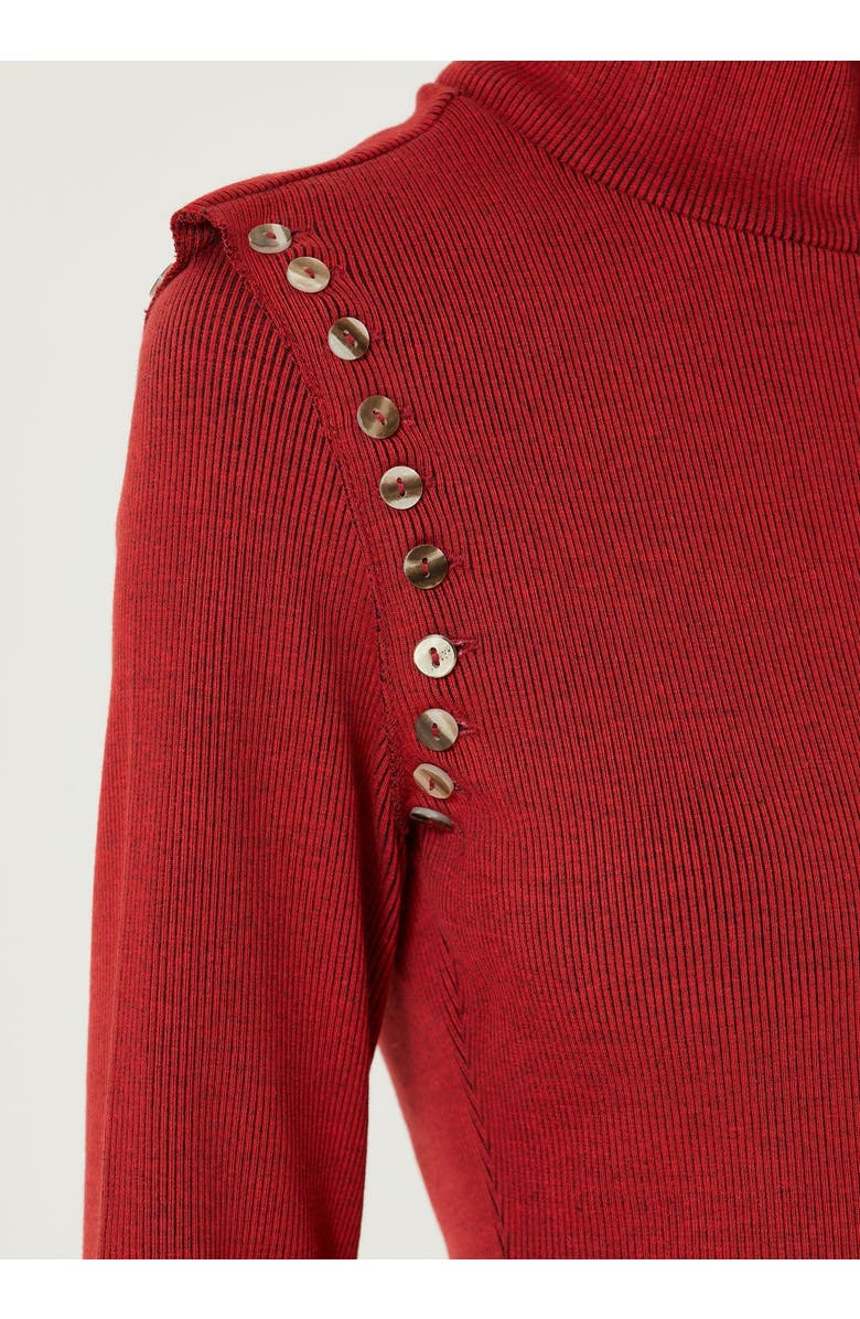 PCFG Cotton Your *Itch 2 Tones Rib Long Dress, Alternate, color, Red