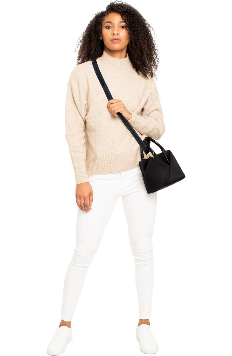 Lux and Nyx Small Origami Crossbody Tote and Handbag For Women, Alternate, color, Black + Gold