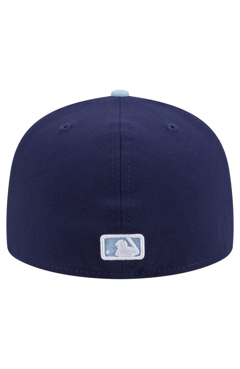 New Era Men's New Era Navy/Light Blue Texas Rangers Color Pack 2-Tone 59FIFTY Fitted Hat, Alternate, color,