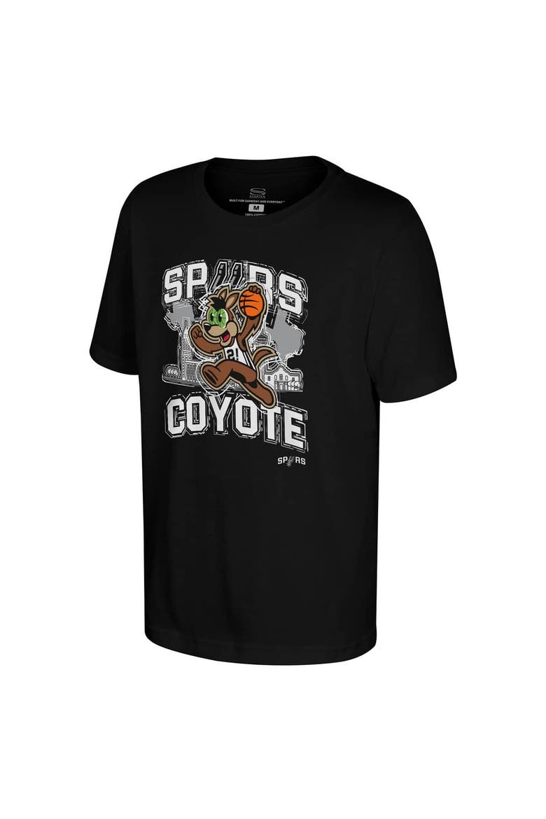 Youth Stadium Essentials  Black San Antonio Spurs Mascot City Elementized T-Shirt, Main, color, Black