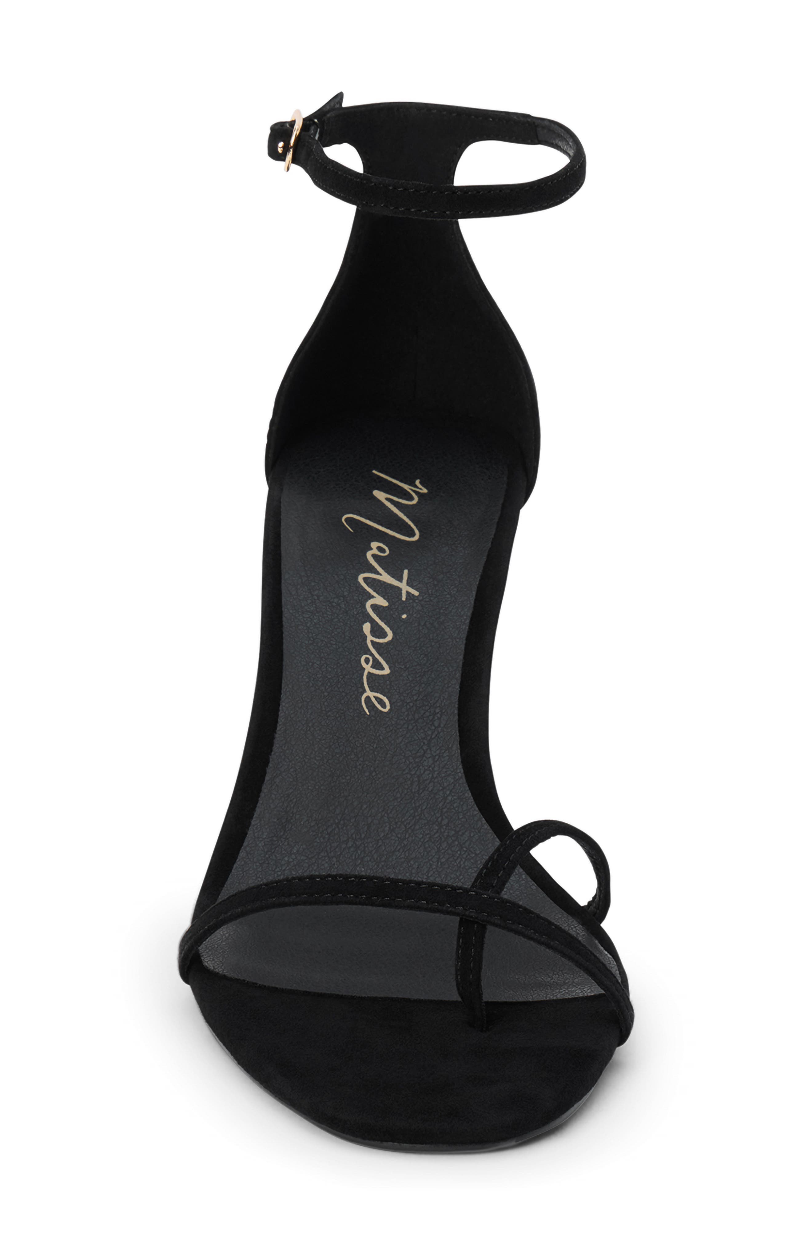 Josephine Ankle Strap Sandal, Alternate, color, BLACK