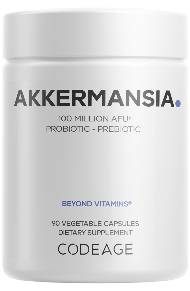 Codeage Akkermansia Muciniphila 100M AFU Probiotic Supplement, Main, color, White