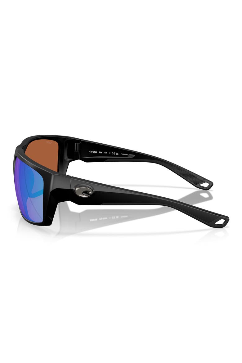 Fly Line 64mm Sunglasses, Alternate, color, MATTE BLACK / GREEN