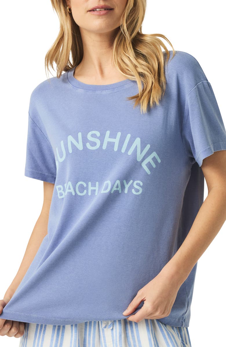 Splendid Coastal Cool Cotton Blend Graphic T-Shirt, Alternate, color, Sunshine Beach