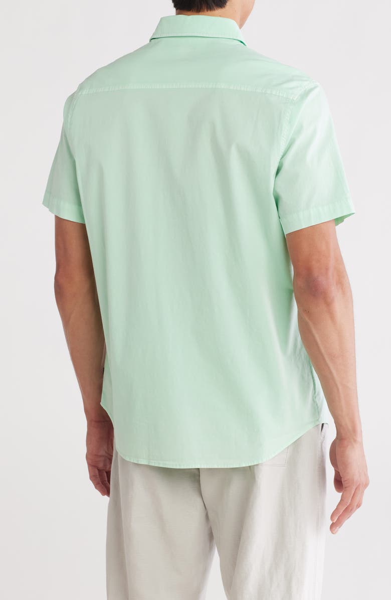 Union Clearwater Short Sleeve Stretch Cotton Button-Up Shirt, Alternate, color, Hazy