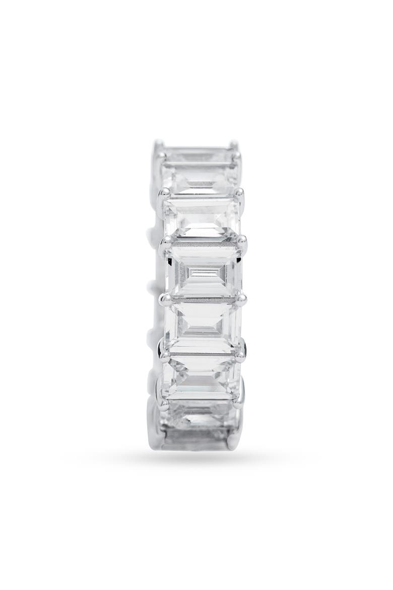 Adina’s Jewels Baguette Eternity Band Ring, Alternate, color, SILVER