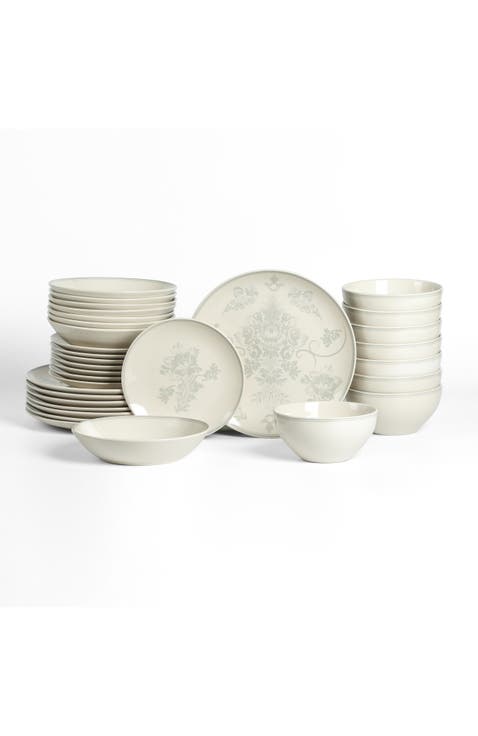Opal Stoneware 32-Piece Dinnerware Set