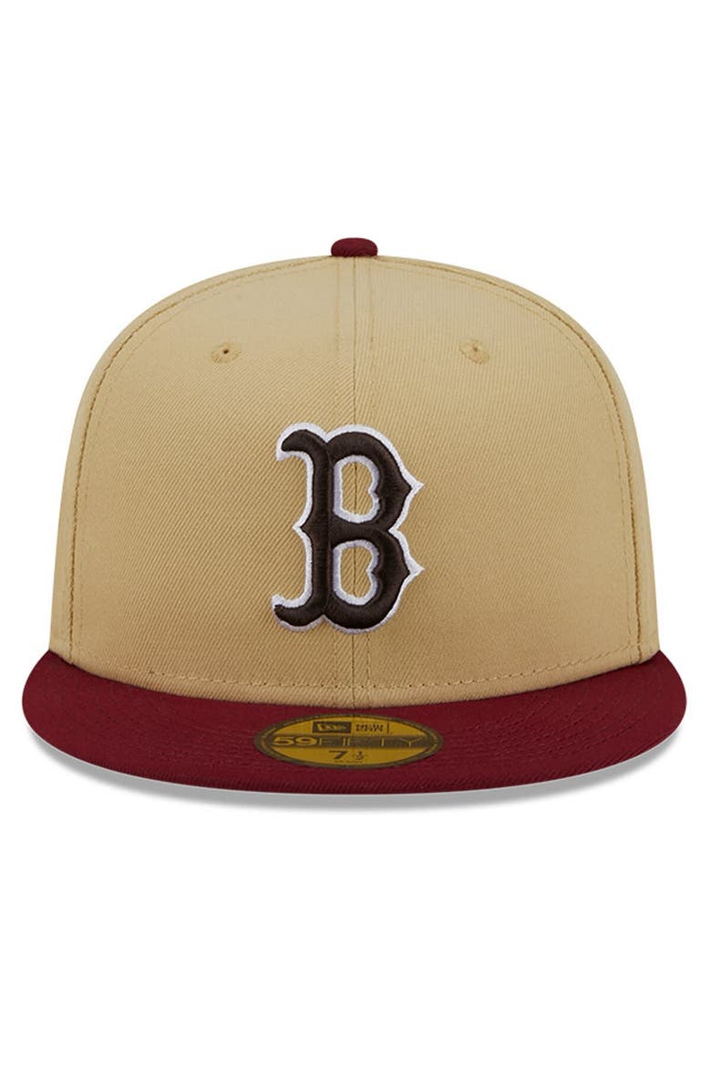 New Era Men's New Era Vegas Gold/Cardinal Boston Red Sox 59FIFTY Fitted Hat, Alternate, color,
