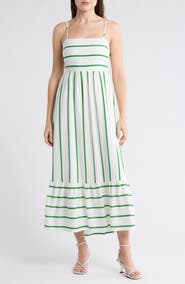 Blu Pepper Stripe Maxi Dress