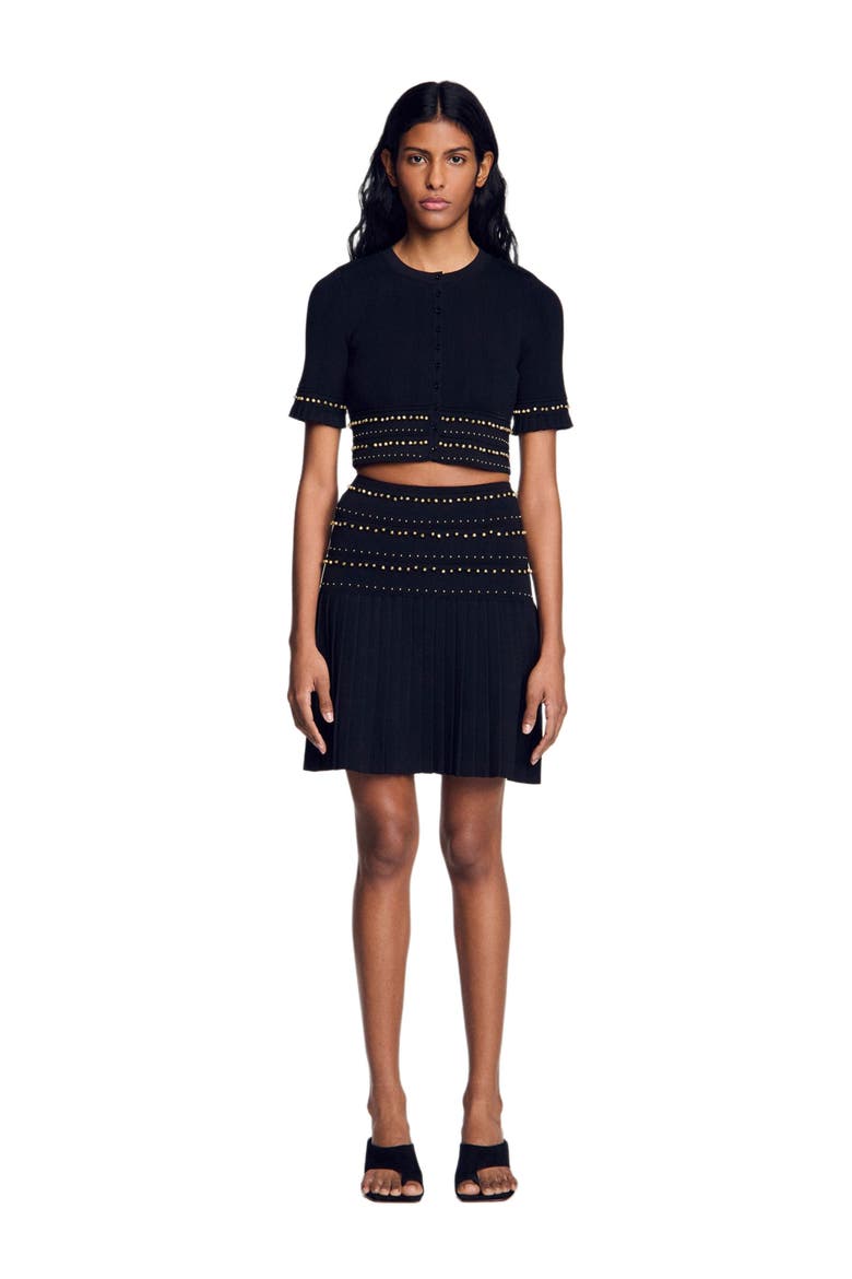 Short skirt with tassels, Alternate, color, Black