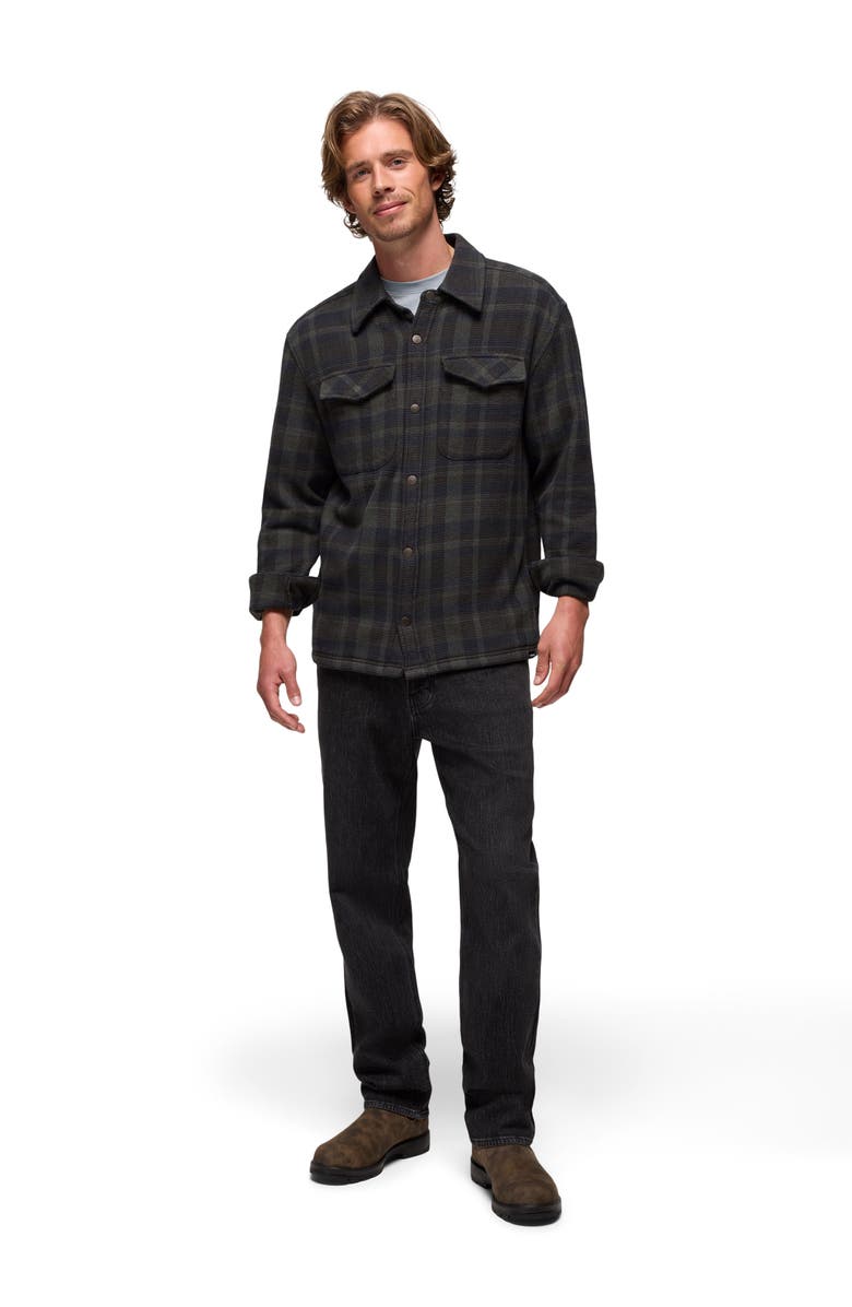 prAna Happy Camp Flannel Snap-Up Shirt Jacket, Alternate, color, Thyme
