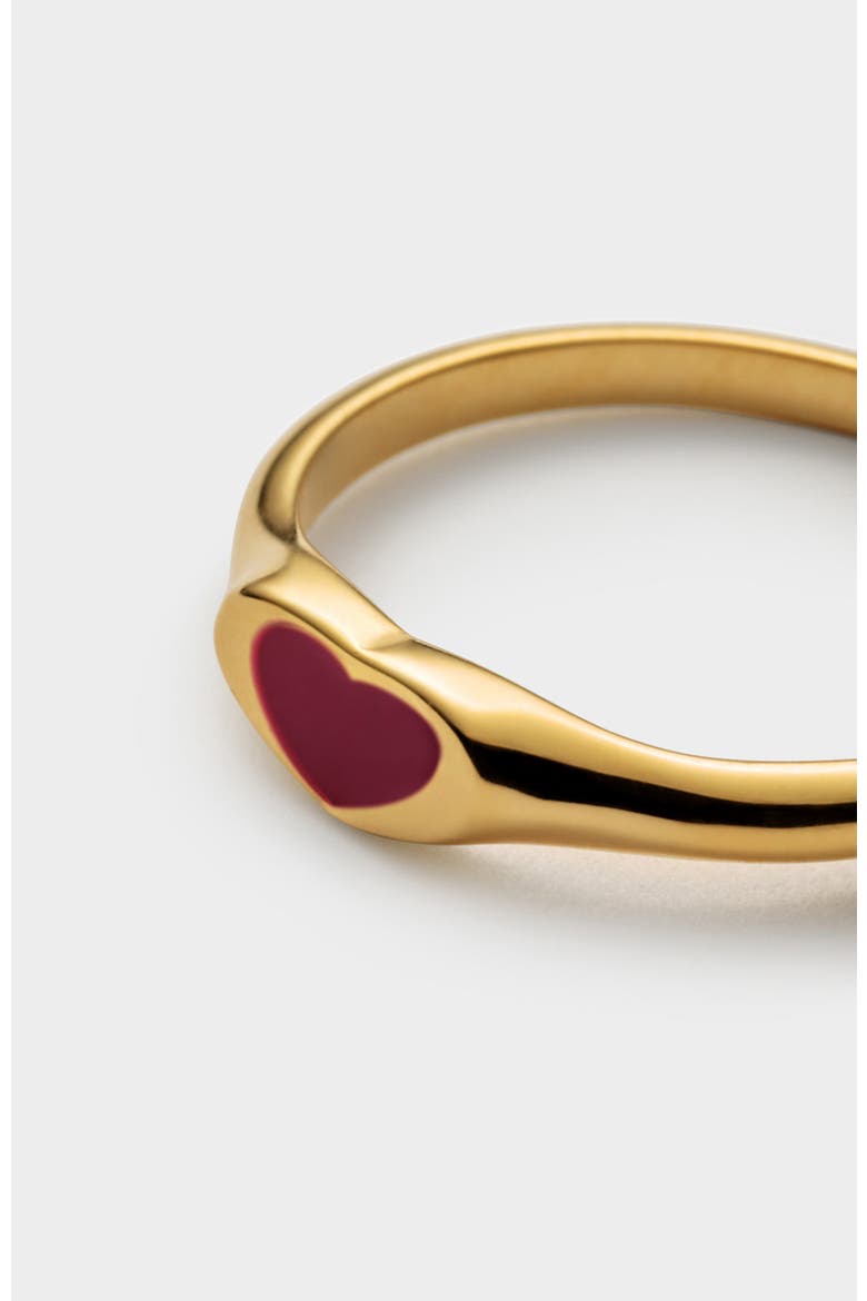 Rouge Heart Ring, Alternate, color, Gold