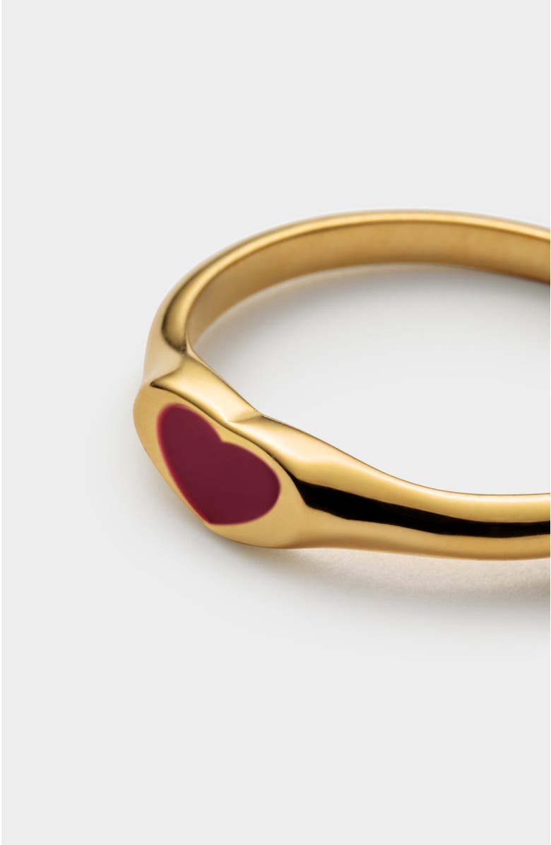 Katie Loxton Rouge Heart Ring, Alternate, color, Gold Coated
