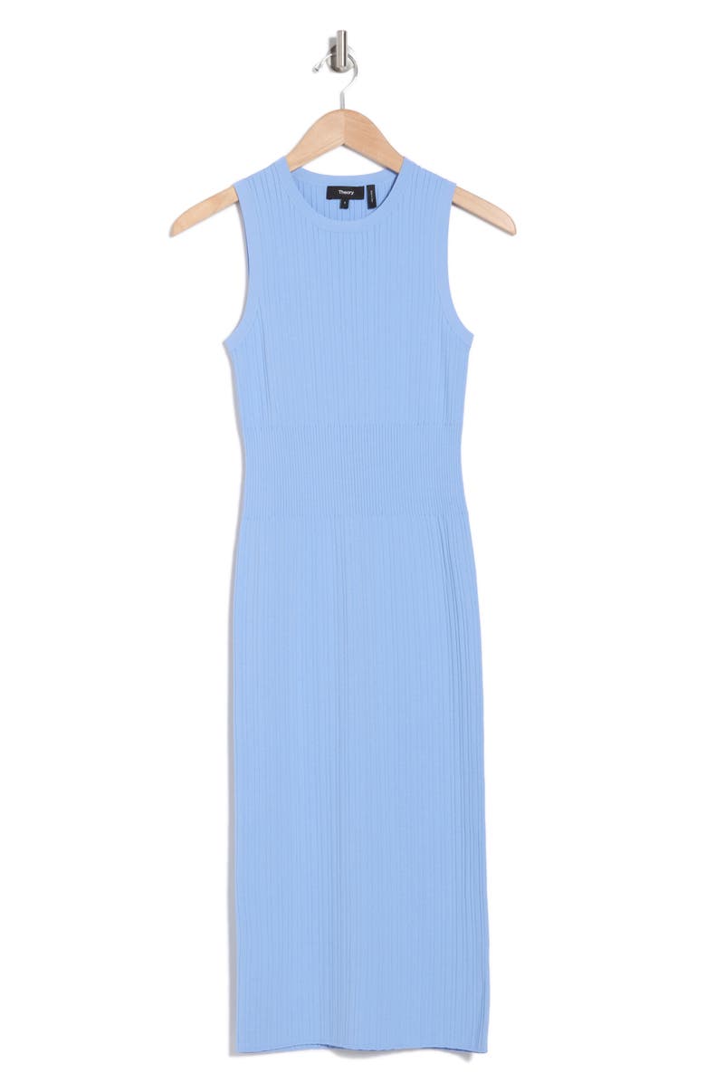 Theory Sleeveless Ribbed Midi Sweater Dress, Alternate, color, 
