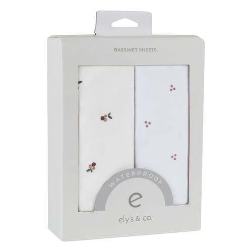 Ely's & Co. Waterproof Bassinet Sheet Set In Lavender Berry