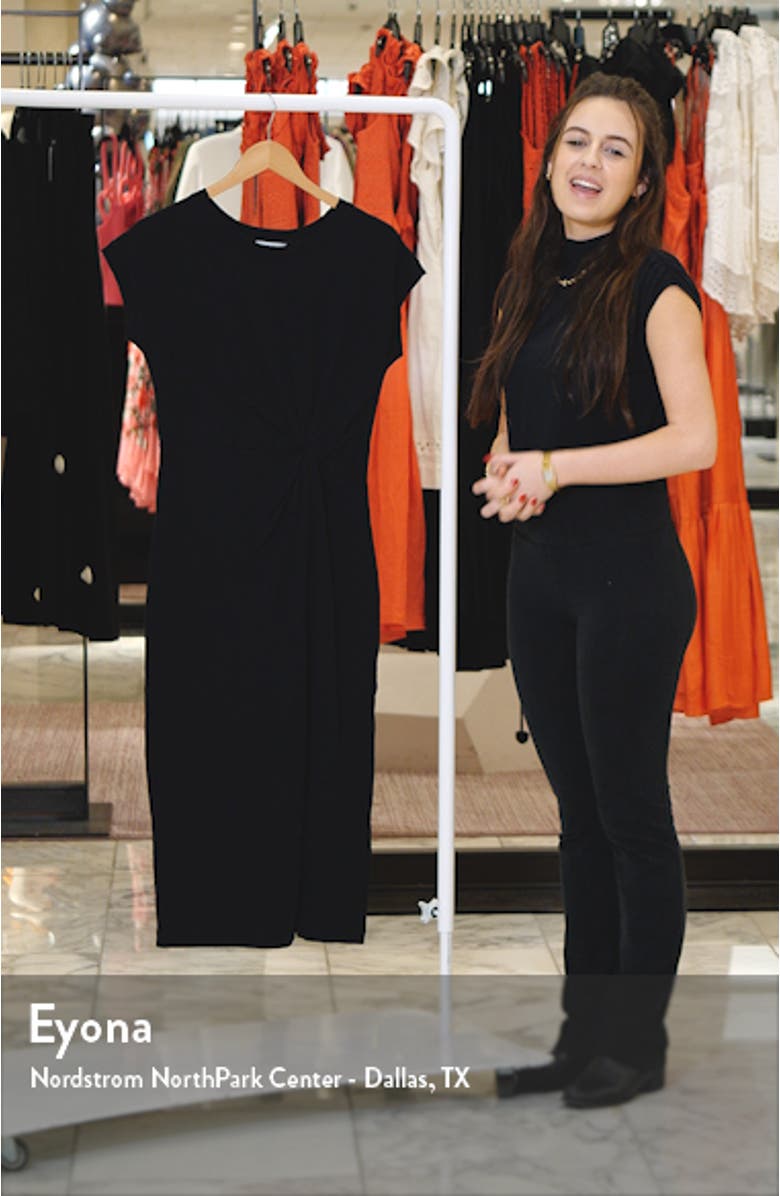 Twist Waist Organic Cotton Midi T-Shirt Dress, sales video thumbnail