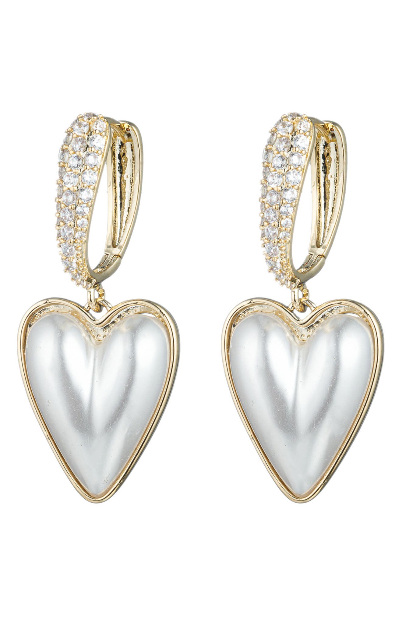 EYE CANDY LOS ANGELES Anna Imitation Pearl Heart Drop Earrings