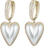EYE CANDY LOS ANGELES Anna Imitation Pearl Heart Drop Earrings