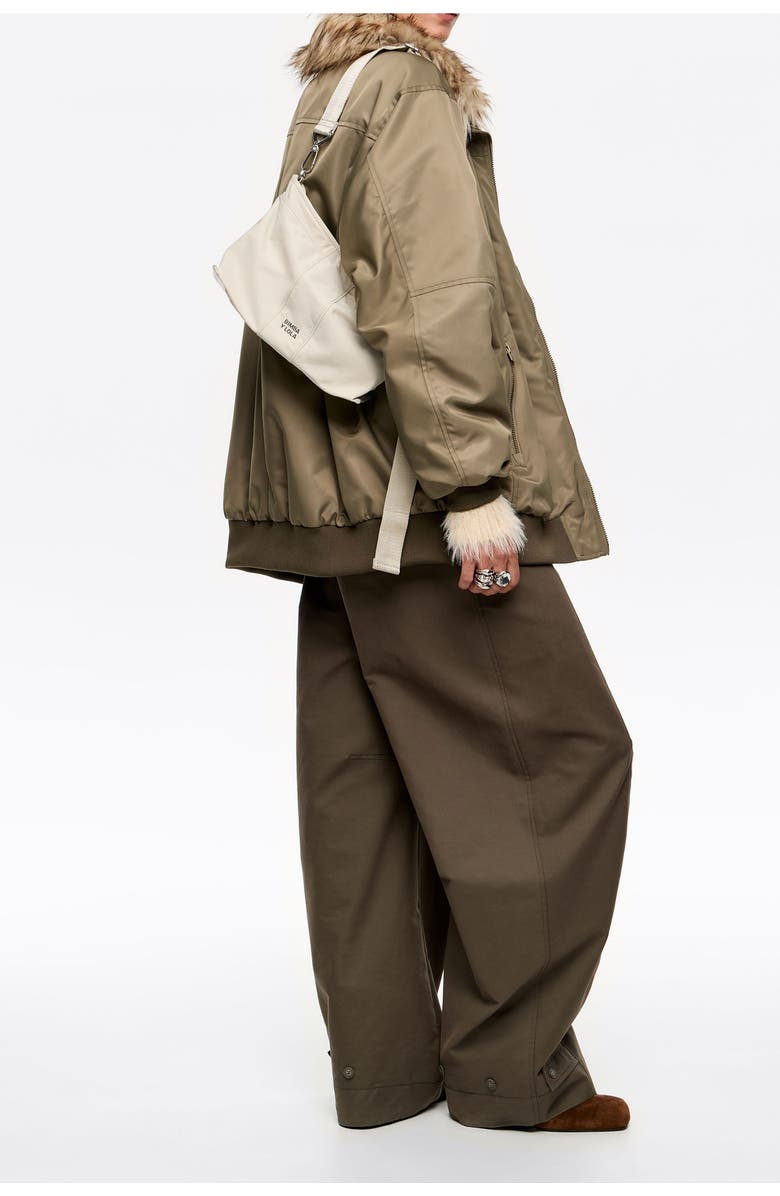 Bimba y Lola Medium Nylon Trapezium Make-Up Case, Alternate, color, Stonewhite