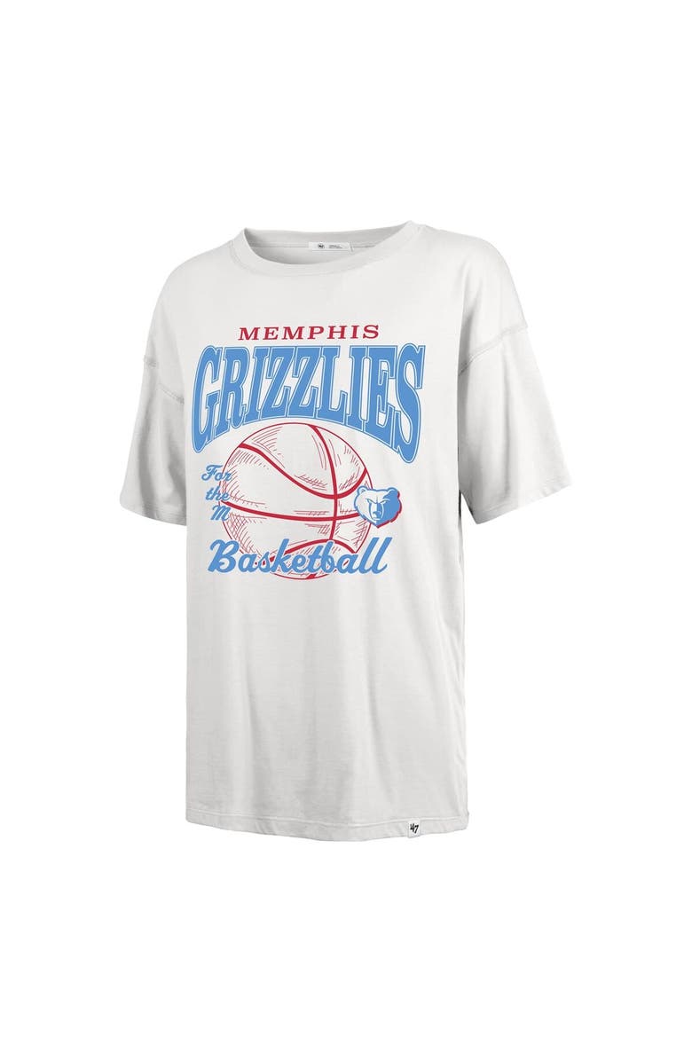 '47 Women's '47 White Memphis Grizzlies City Edition Down Court Sadie T-Shirt, Alternate, color,