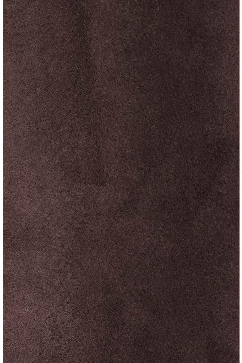 Kissing Front Scuba Faux Suede Jacket, Alternate, color, DEEP MAHOGANY
