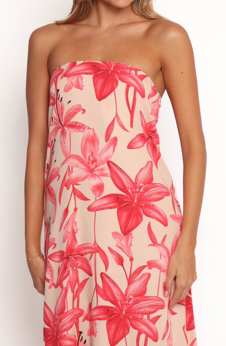 Petal & Pup Lani Floral Strapless Maxi Dress, Alternate, color, Pink Floral