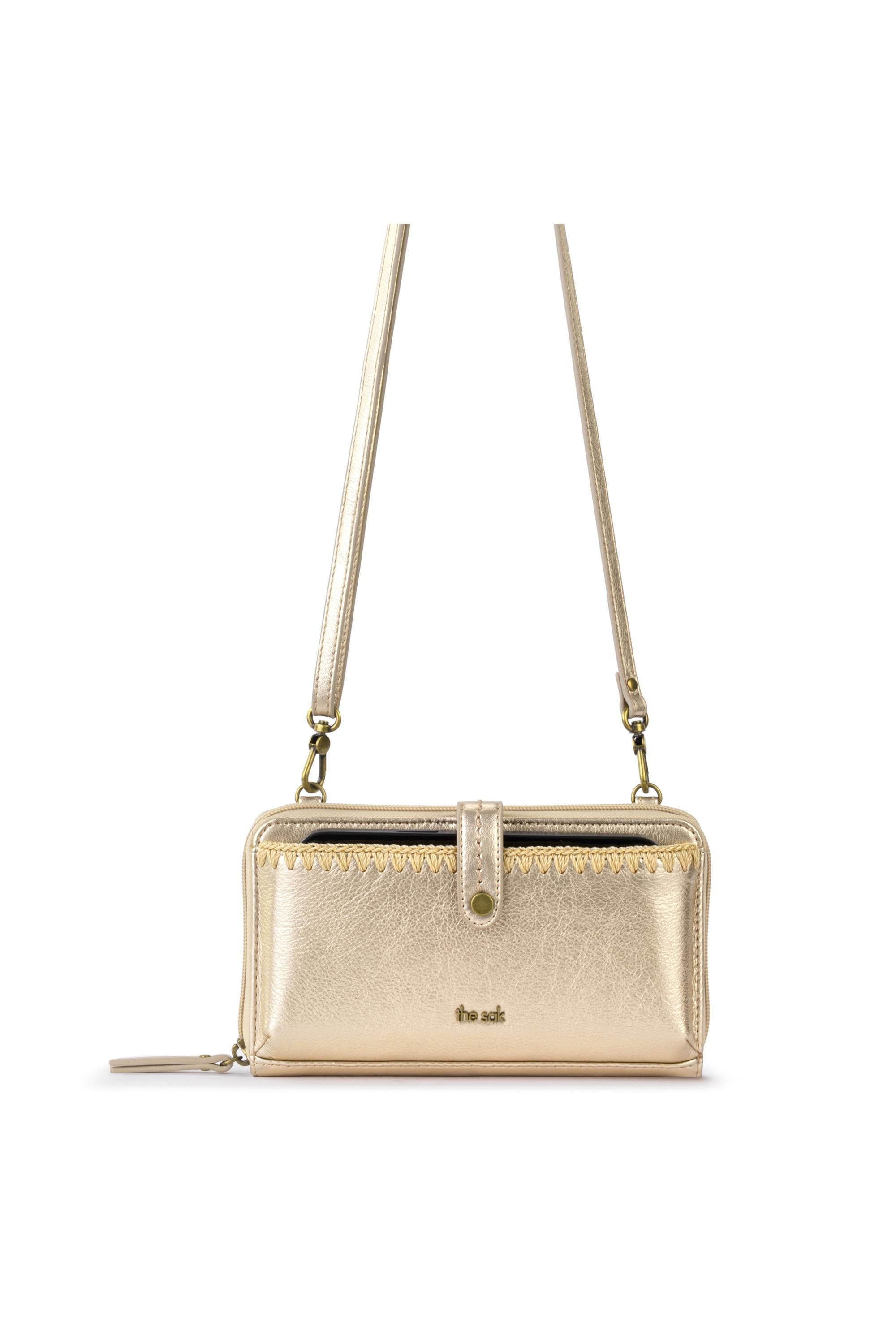 The Sak Iris Smartphone Crossbody Bag, Alternate, color, Light Gold