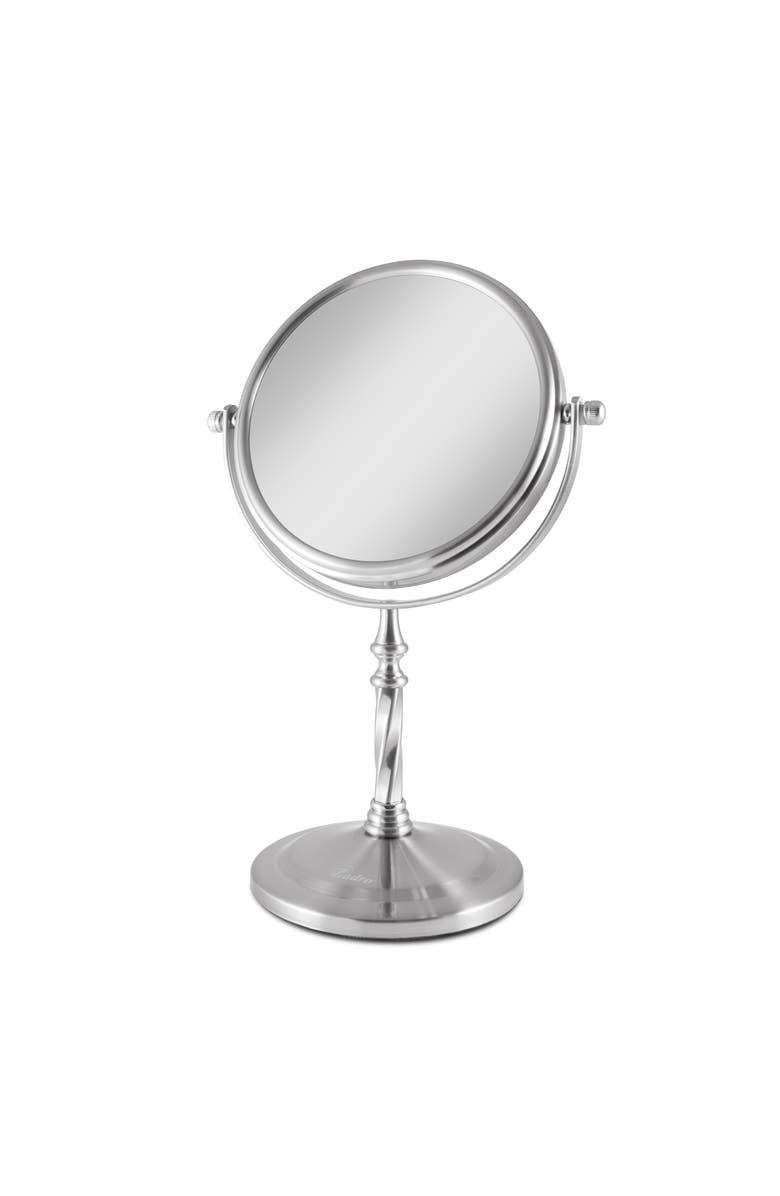 Zadro Makeup Mirror with 5X/1X Magnifications, Alternate, color, Satin Nickel