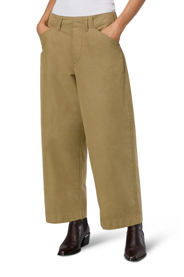 Banks Wide Leg Ankle Pants, Main, color, GRN
