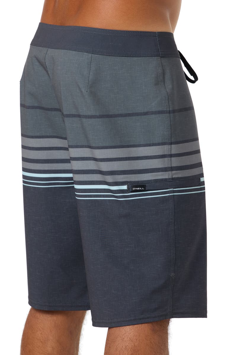 O'Neill Hyperfreak Heat Stripe Swim Trunks, Alternate, color, Phantom