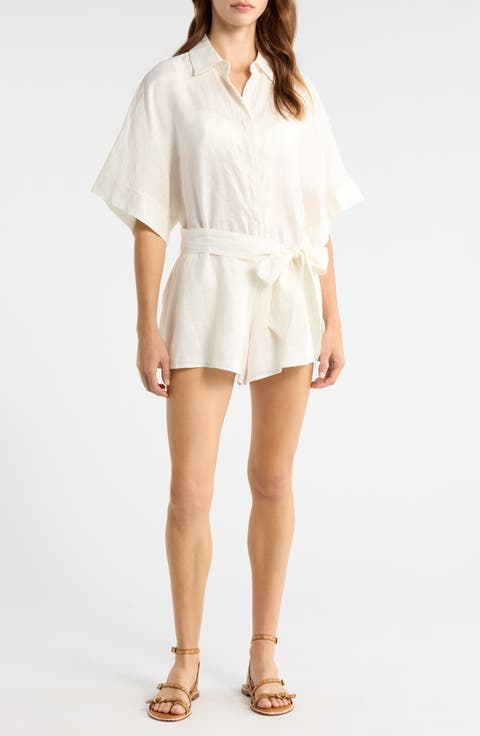 Linen Cover-Up Romper