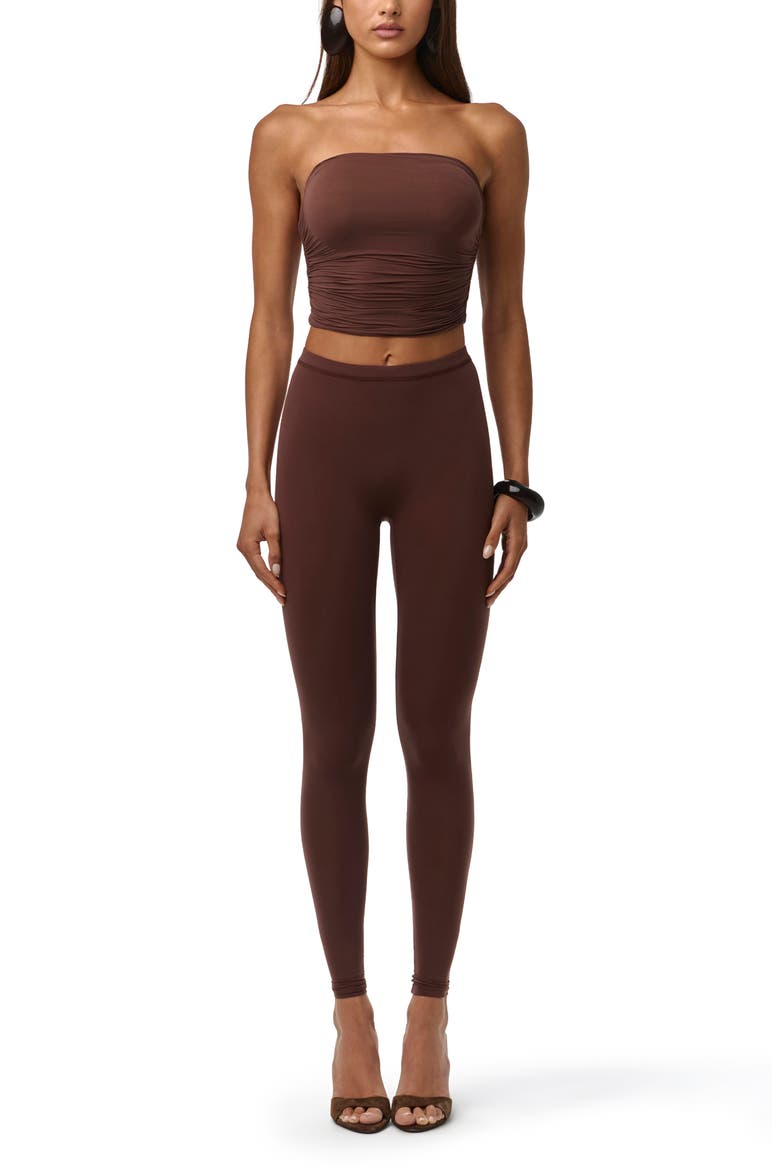 Rippled Tube Top, Alternate, color, CHOCOLATE