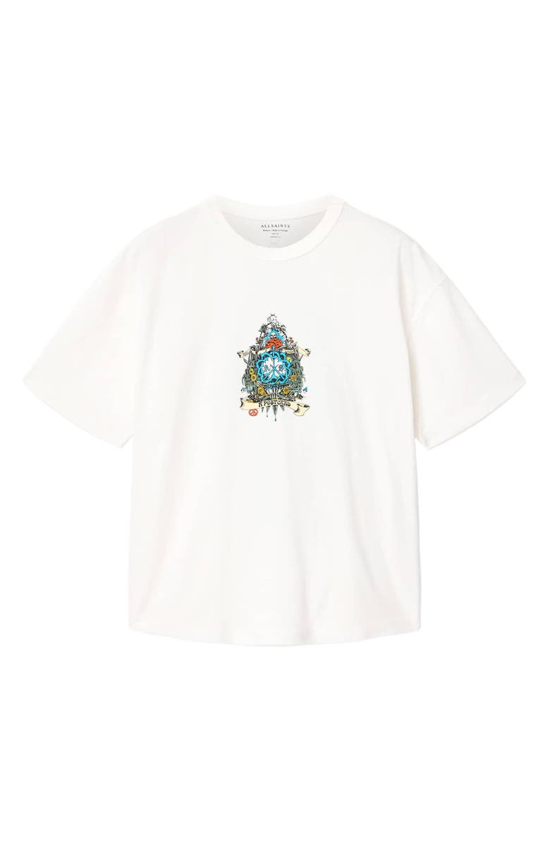 AllSaints Saviour Crewneck Graphic T-Shirt, Alternate, color, Chalk White