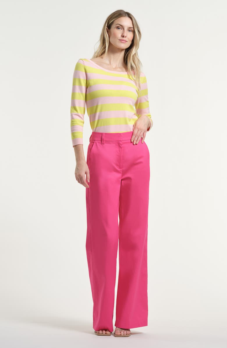 Isaac Mizrahi New York Sateen Pants, Alternate, color, Fuchsia