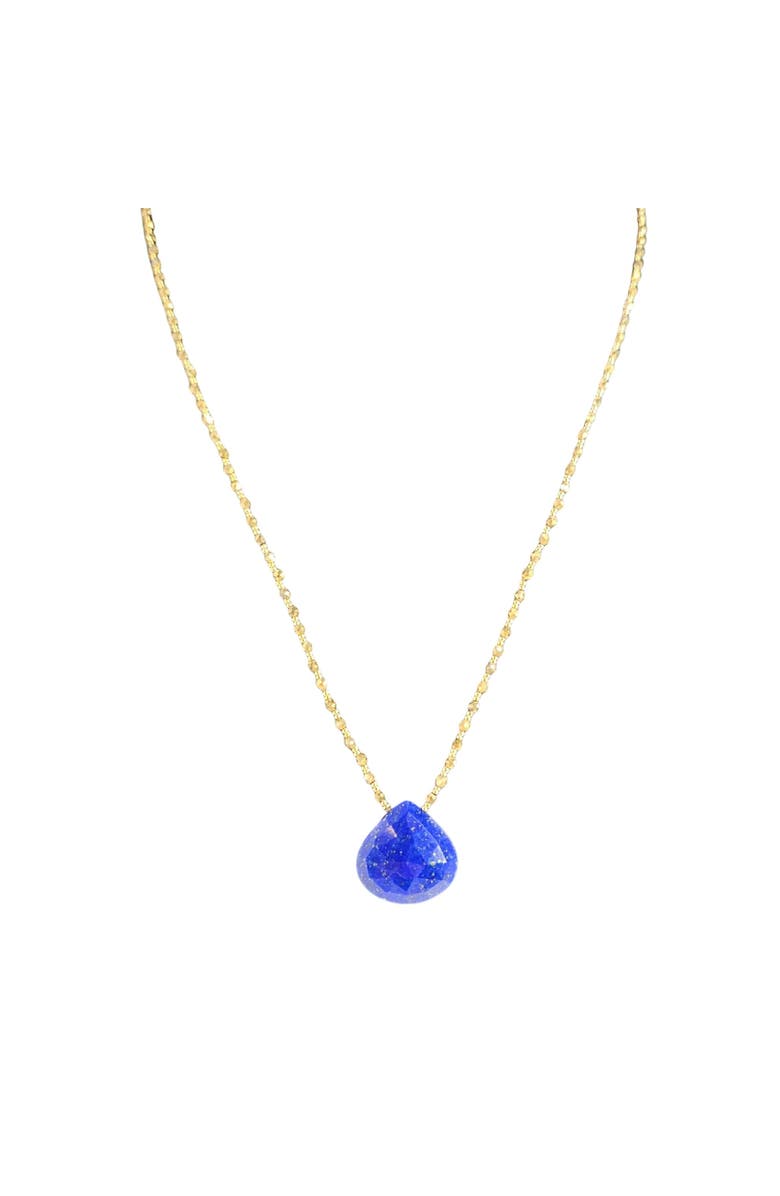 MADISON BEVERLY HILLS Lapis Lazuli Teardrop Pendant Link Chain, Main, color, Blue