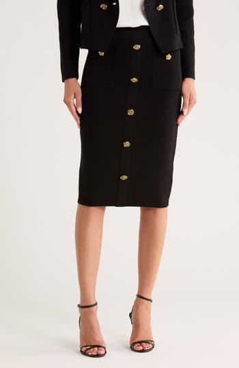 L Agence L'agence Amira Knit Pencil Skirt