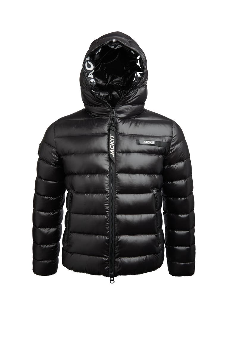 Hooded Insulated Jacket, Alternate, color, Black
