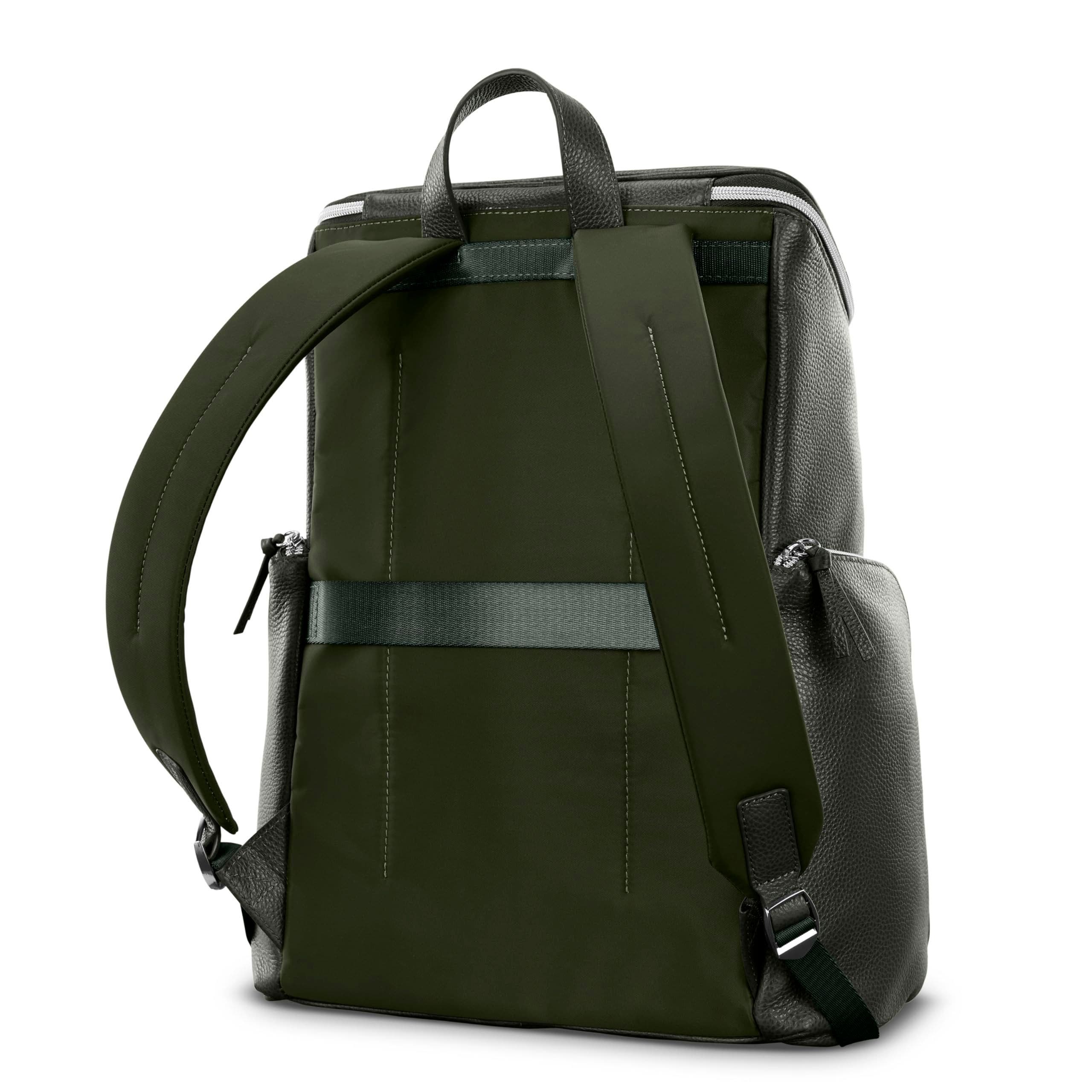 Mobile Solution 2 Leather Deluxe Backpack, Alternate, color, Olive