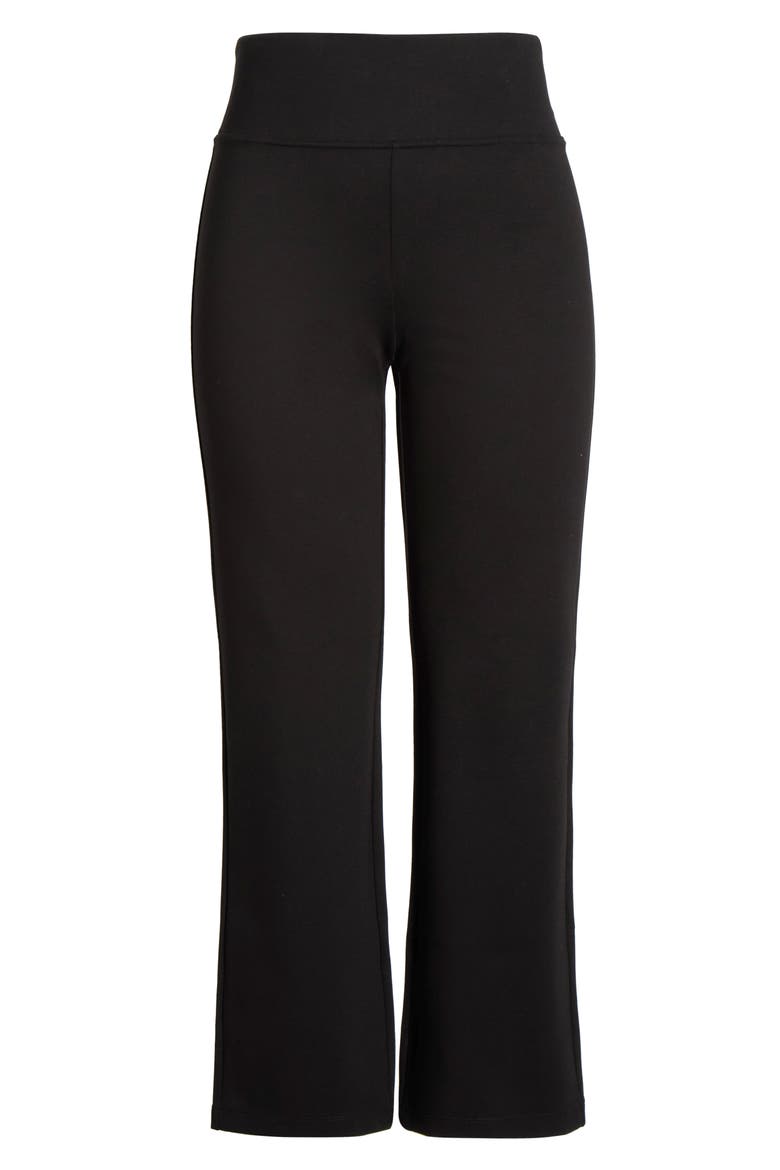 Sculpt-Her™ Pull-On Straight Leg Ponte Pants, Alternate, color, BLACK