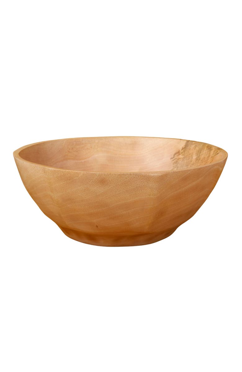 Be Home Kiln Mango Wood Curved Bowl, Main, color, Mango