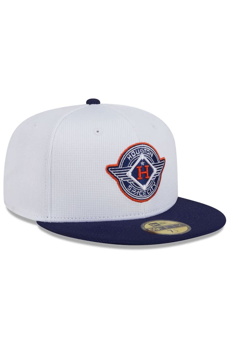 Men's New Era  White/Navy Houston Astros 2025 City Connect Batting Practice 59FIFTY Fitted Hat, Alternate, color, White