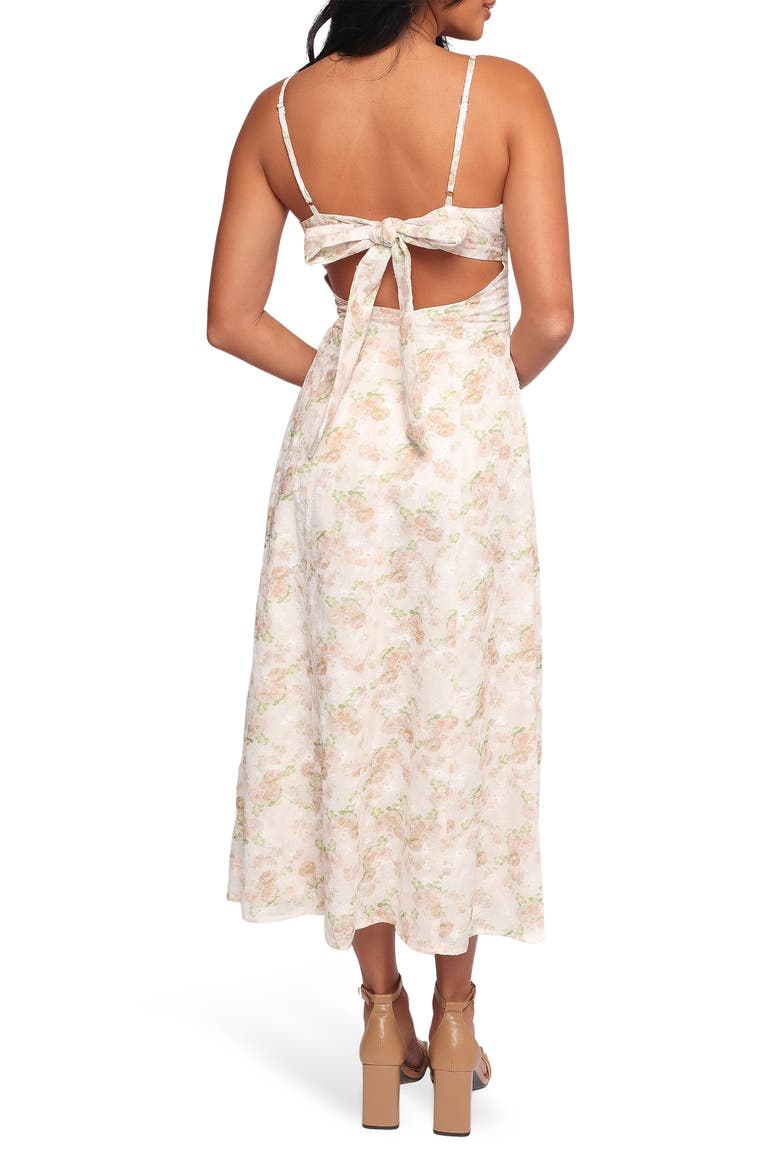 Teah Embroidered Floral Cotton Dress, Alternate, color, PINK FLORAL