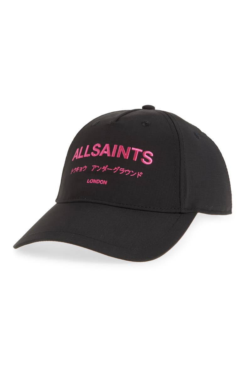 Underground Logo Baseball Cap, Main, color, BLACK
