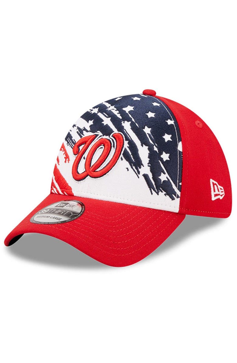 New Era Men's New Era Red Washington Nationals 2022 4th of July 39THIRTY Flex Hat, Main, color, Red