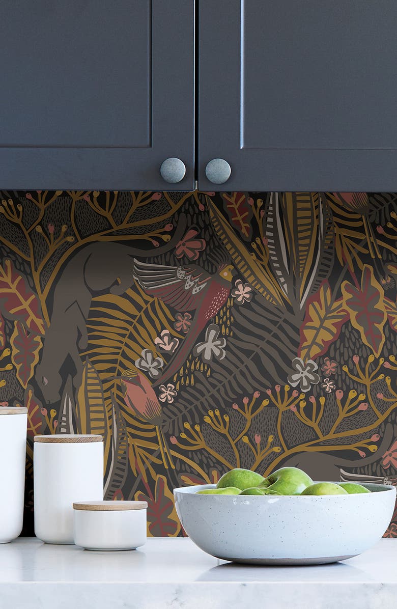 Wallpops Wallpros Gold Cranberry Poise Peel and Stick Wallpaper, Alternate, color, Brown