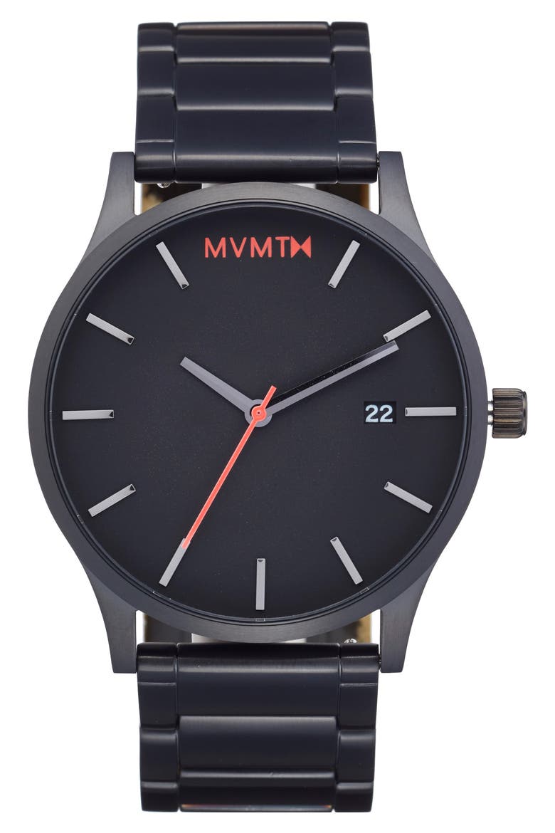 MVMT Bracelet Watch, 45mm, Main, color, BLACK