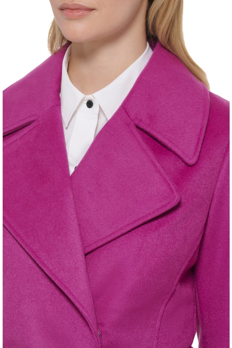 Wool Blend Wrap Coat, Alternate, color, BERRY