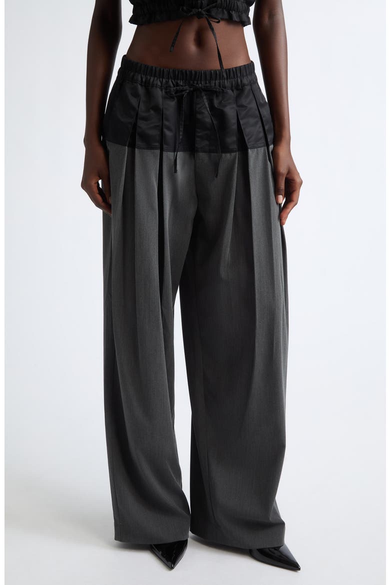 Elisabetta Wide Leg Pants, Main, color, CHARCOAL HEATHER GREY