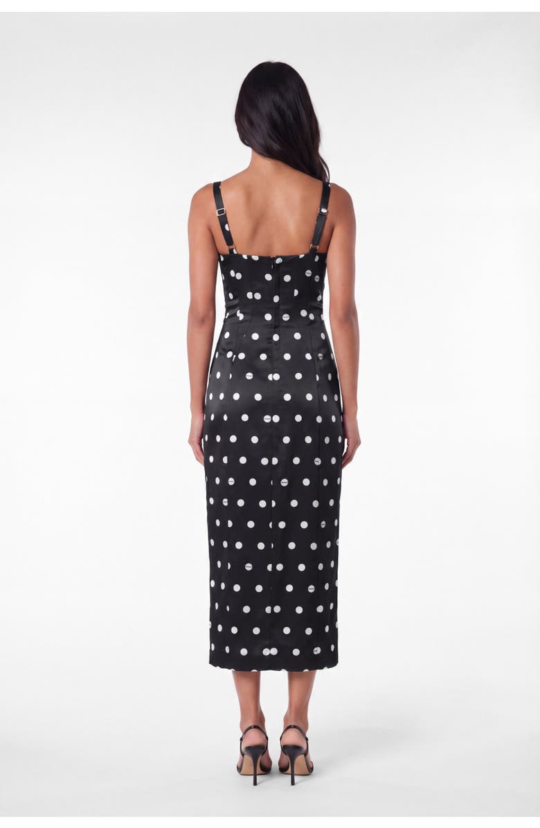 NICHOLAS Dominique Print Dress, Alternate, color, Black White Polka Dot