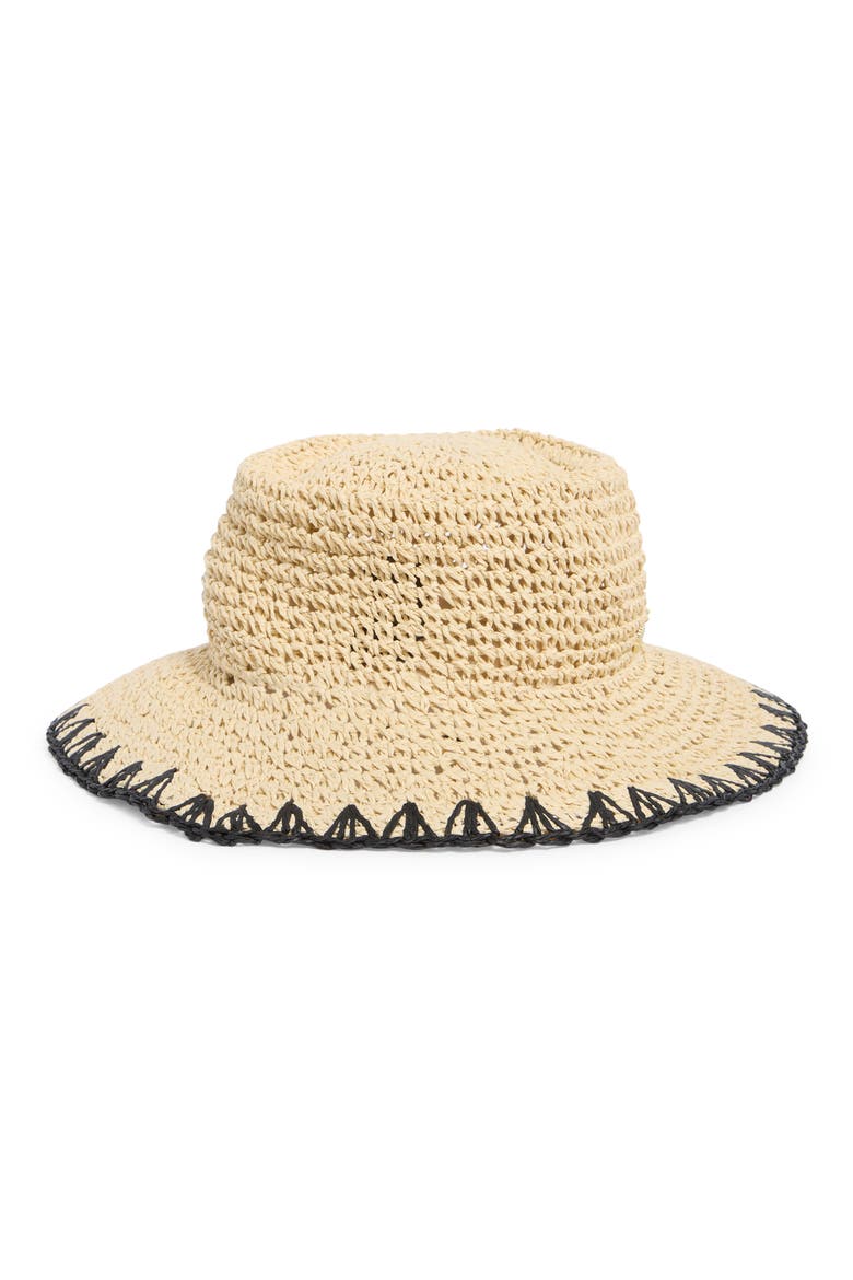 Telescope Whipstitch Sun Hat, Alternate, color, NATURAL